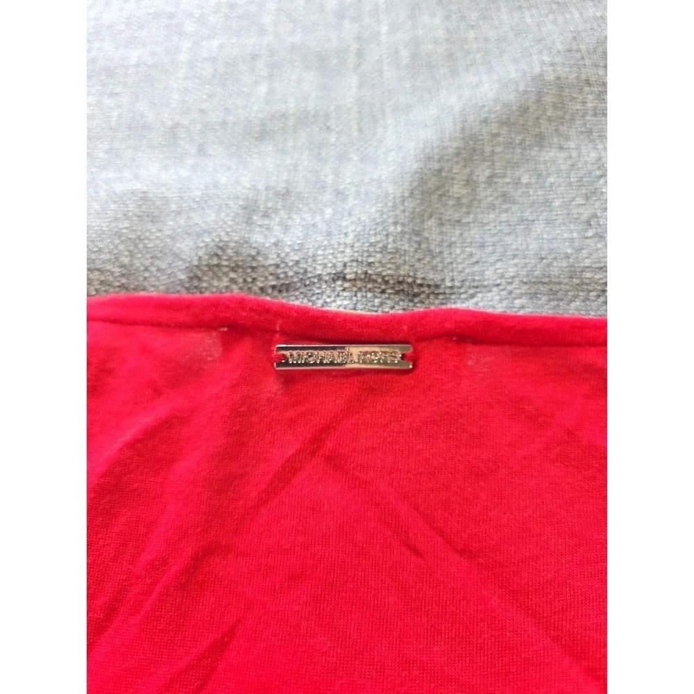 MICHAEL KORS Shirt Womens Medium Red Tank Top Lightweight Sleeveless‎ Casual